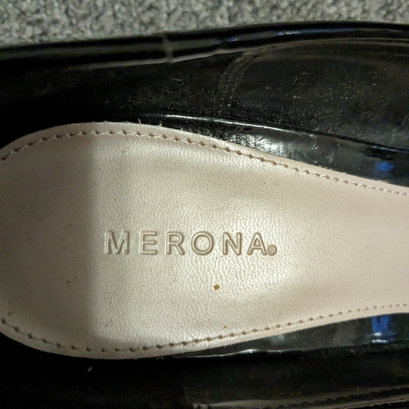 Merona black and gold chunky heels - Picture 2 of 5